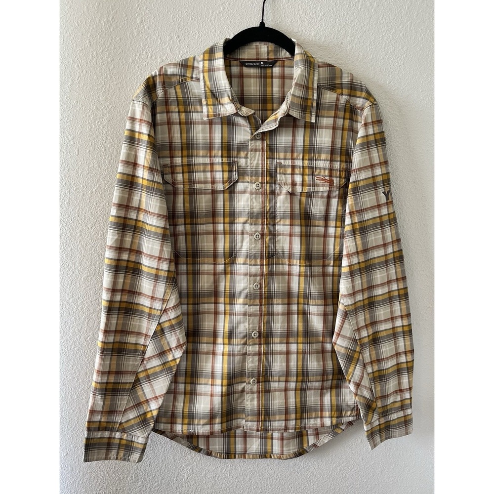 Sitka Gear Globetrotter Tactical Button Up Shirt Mens Medium Yeti Embroidered